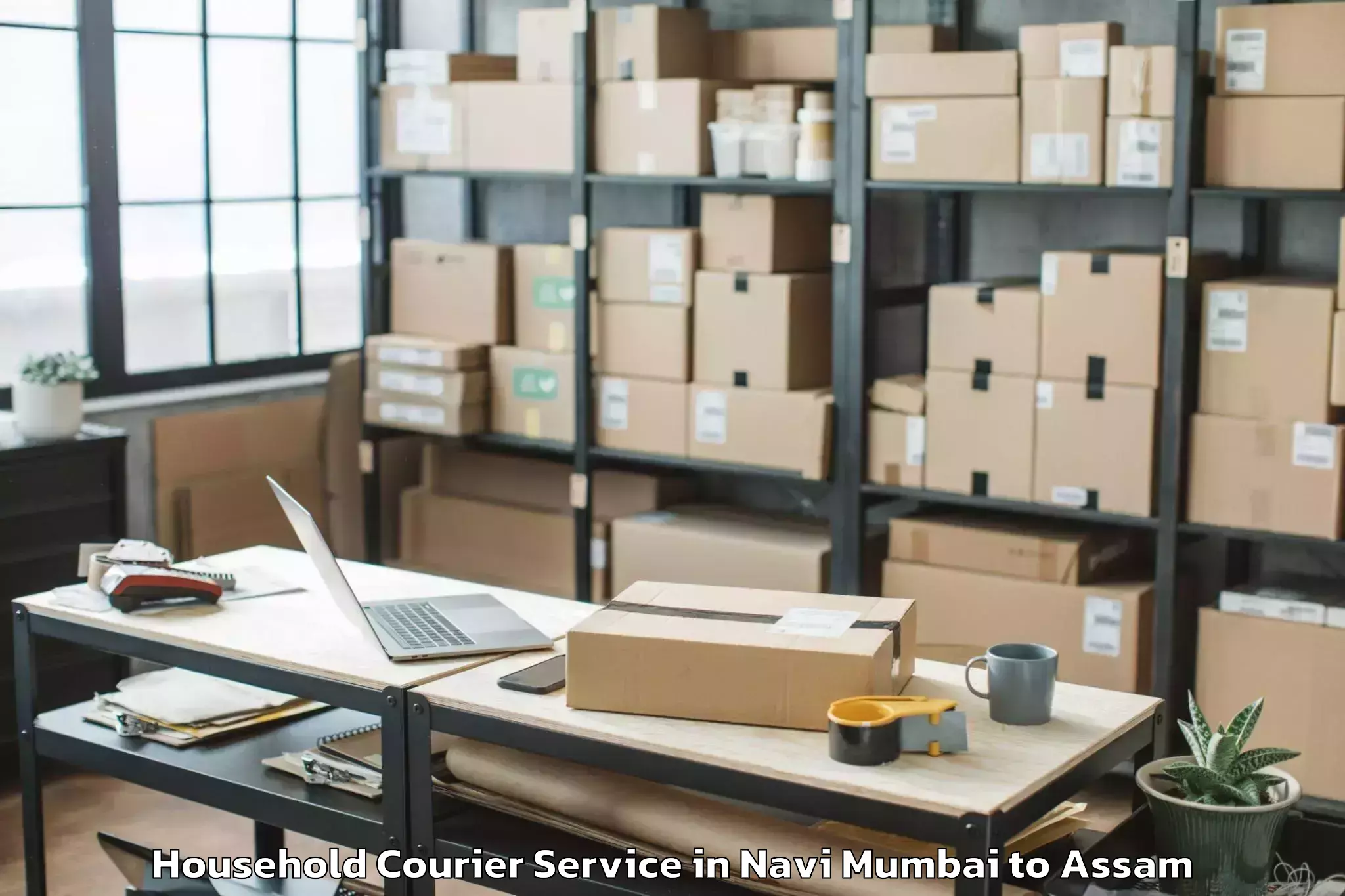 Book Navi Mumbai to Gauripur Household Courier Online